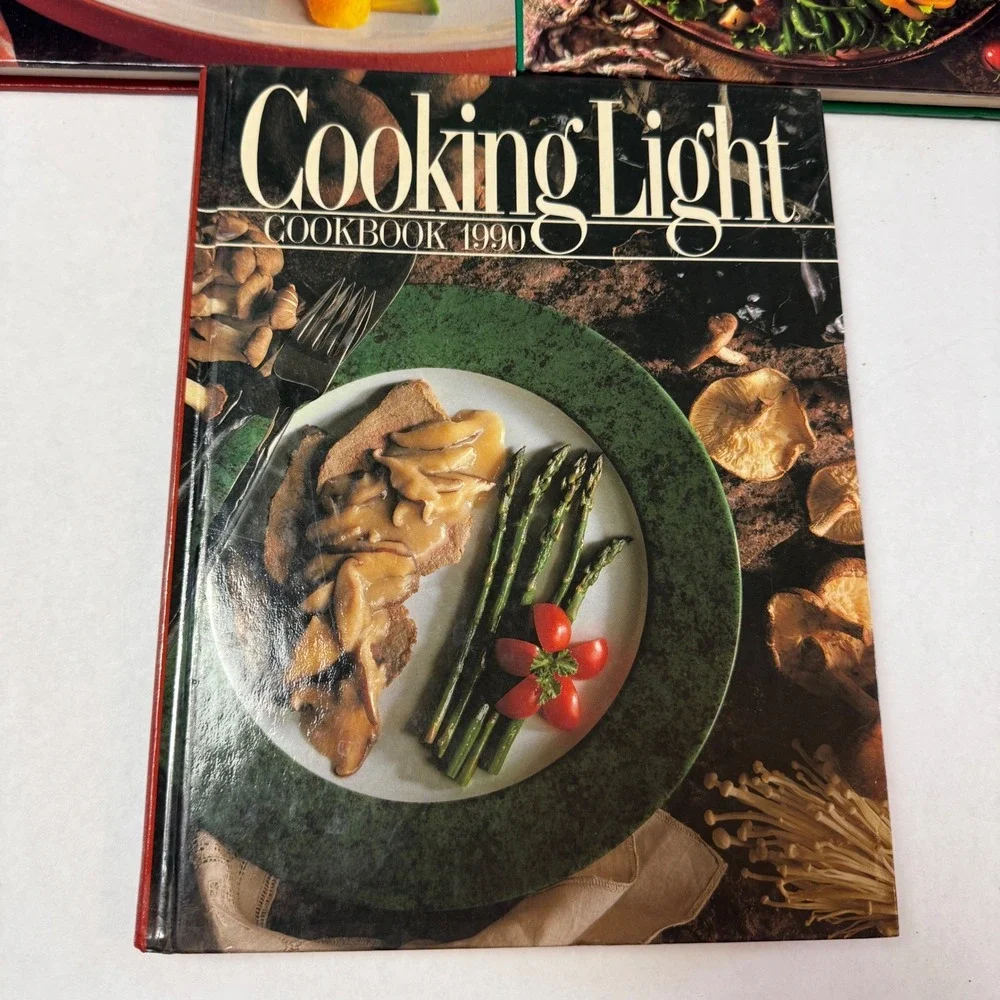 Vintage Cooking Light Cookbook Set 1988 1989 1990 Oxmoor House Hardcover 3 Books
